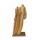 Chinese Cypress Wood Carved Irregular Shape Happy Buddha Statue ws1004S