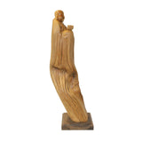 Chinese Cypress Wood Carved Irregular Shape Happy Buddha Statue ws1005S