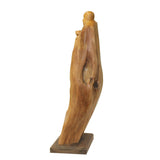 Chinese Cypress Wood Carved Irregular Shape Happy Buddha Statue ws1005S
