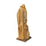 Chinese Cypress Wood Carved Irregular Shape Happy Buddha Statue ws1006S