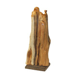 Chinese Cypress Wood Carved Irregular Shape Happy Buddha Statue ws1006S