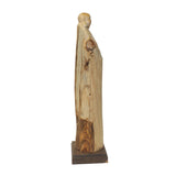 Chinese Cypress Wood Carved Irregular Shape Happy Buddha Statue ws1016S