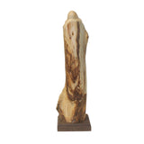 Chinese Cypress Wood Carved Irregular Shape Happy Buddha Statue ws1016S