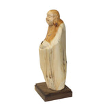 Chinese Cypress Wood Carved Irregular Shape Happy Buddha Statue ws1023S