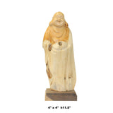 Chinese Cypress Wood Carved Irregular Shape Happy Buddha Statue ws1023S