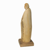 Chinese Cypress Wood Carved Irregular Shape Happy Buddha Statue ws1027S