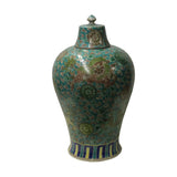 porcelain jar - flower bird - pair jar