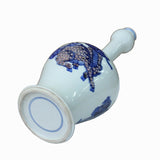Chinese Blue White Porcelain Handpainted Foo Dog Small Vase ws1046S