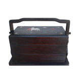 Traditional Vintage Chinese Multi Tray Wood Basket Box ws1056S