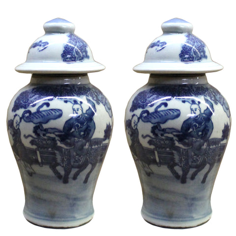 pair porcelain ginger jar