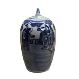 temple jar - ginger jar - blue white jar