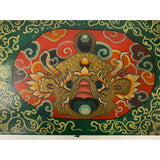 Tibetan Style Dimensional Foo Dog Head Graphic Rectangular Box ws1094S