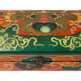 Tibetan Style Dimensional Foo Dog Head Graphic Rectangular Box ws1094S