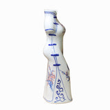 Chinese Blue White Porcelain Lady Dress Shape Vase ws1102S
