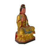 Vintage Chinese Wooden Carved Home Guardian Kwan Yin Figure ws1111S