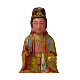 Vintage Chinese Wooden Carved Home Guardian Kwan Yin Figure ws1111S
