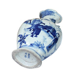 Chinese Blue White Porcelain People Scholars Graphic Vase ws1115S