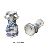 Oriental Vintage Ceramic Blue White Man Holding Dish Figure ws1118S