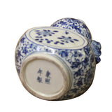 Chinese Blue White Porcelain Floral Scroll Graphic Small Vase ws1122S