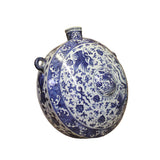 Chinese Blue White Porcelain Phoenix Round Bottle Shape Display ws1124S