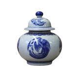porcelain jar - flower bird - pair jar