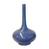 Midnight Blue Glaze Porcelain Plain Long Neck Vase ws1133S