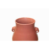 Chinese Elephant Head Accent Pink Glaze Vase Pot ws1138S