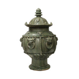 celadon vase - crackle pattern - oriental ceramic vase