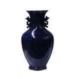 navy blue vase - ceramic vase - dark blue vase