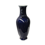 Chinese Ware Dark Navy Blue Glaze Ceramic Jar Vase Display Art ws1148S