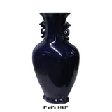 Chinese Ware Dark Navy Blue Glaze Ceramic Jar Vase Display Art ws1148S
