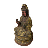 Vintage Chinese Wooden Carved Home Guardian Kwan Yin Figure ws1162S