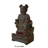 Vintage Chinese Wooden Carved Home Guardian Deity Figure ws1163S