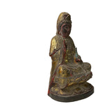 Vintage Chinese Wooden Carved Home Guardian Kwan Yin Figure ws1175S