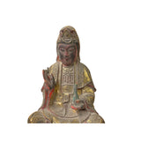 Vintage Chinese Wooden Carved Home Guardian Kwan Yin Figure ws1175S