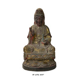 Vintage Chinese Wooden Carved Home Guardian Kwan Yin Figure ws1175S