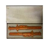 Chinese Calligraphic Box Set Cinnabar Ink Sticks Fengshui Art ws1188S