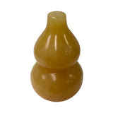 Oriental Yellow Stone Carved Gourd Shape Fengshui Display Art ws1196S