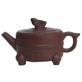 Chinese Handmade Yixing Zisha Clay Teapot With Artistic Accent