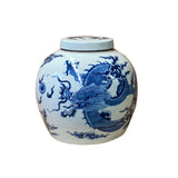 ginger jar - dragon jar - blue white