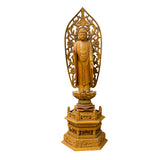 buddha statue - Abhaya - Wooden Buddha