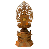 Chinese Sandal Wood Lotus Base Kwan Yin Bodhisattva Statue ws1257S