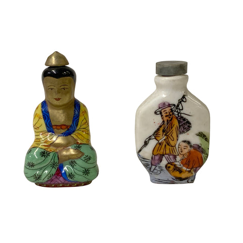 snuff bottle - porcelain bottle - oriental art