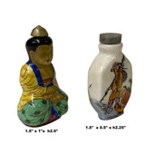 2 x Chinese Porcelain Snuff Bottle People Figure Graphic ws1259S