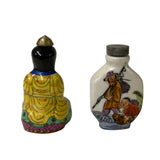 2 x Chinese Porcelain Snuff Bottle People Figure Graphic ws1259S