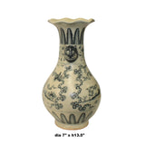 Chinese Oriental Ceramic Cream White People Graphic Vase ws1265S