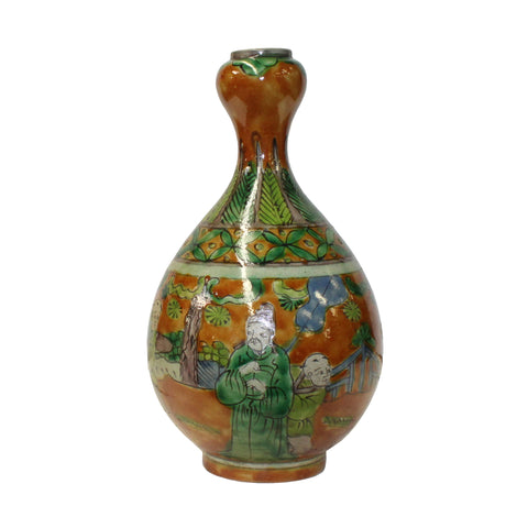 Ceramic Vase - White Vase - Chinese scenery