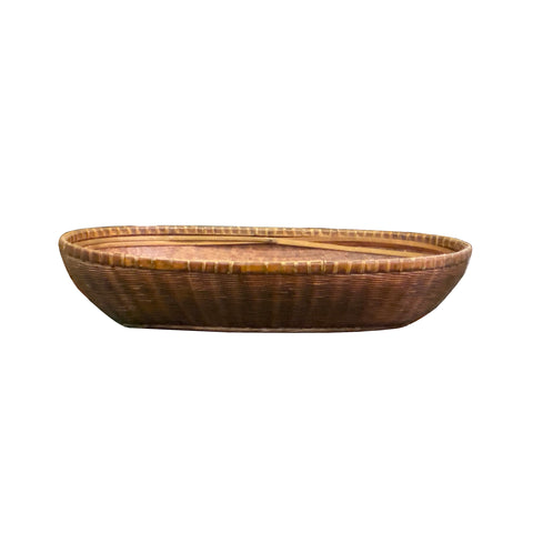 basket - rattan bucket - oval basket tray