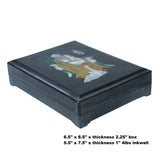 Chinese Mother of Pearl Inlay Box with Ink Stone Inkwell Pad ws1312S