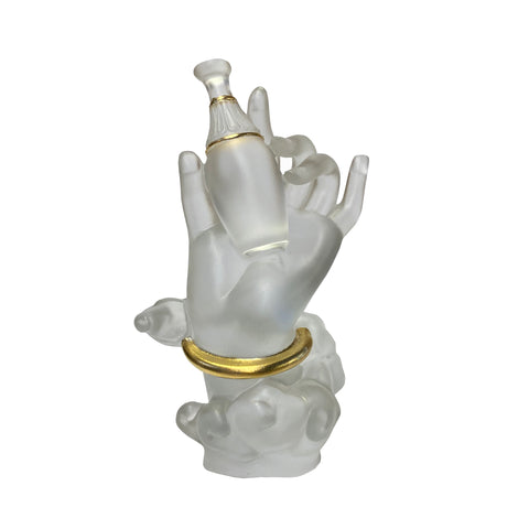 liuli  statue - crystal glass Buddha - Buddha hand